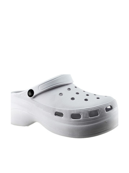 Adam's Shoes Γυναικεία Σαμπό Λευκά