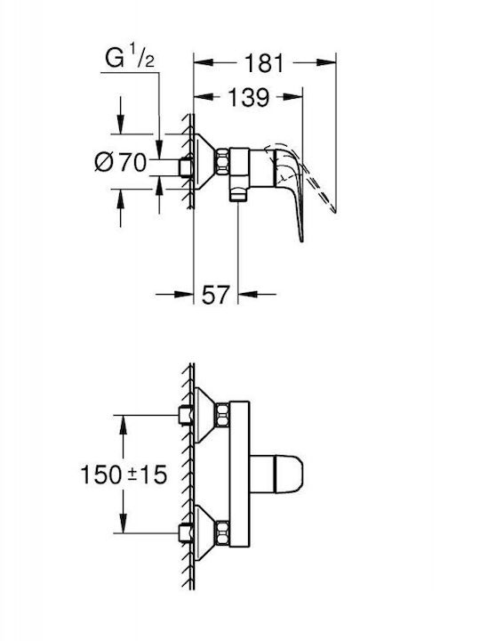 Grohe Миксер Батерия Душ