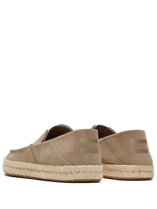 Alonso Loafer Rope Suede Men's Espadrilles in Beige Color
