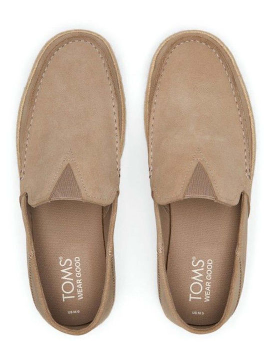 Alonso Loafer Rope Suede Men's Espadrilles in Beige Color