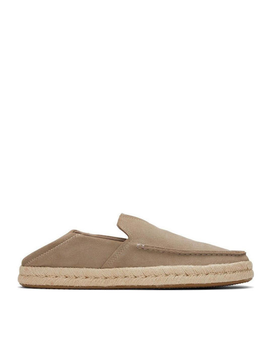 Alonso Loafer Rope Suede Men's Espadrilles in Beige Color