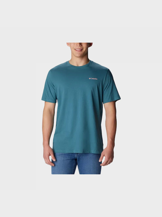 Columbia North Cascades Ανδρικό T-shirt Κοντομάνικο Πετρόλ