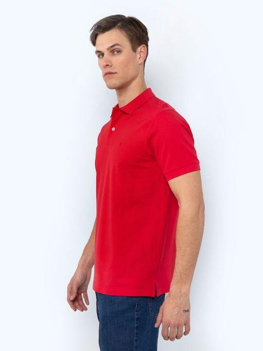 The Bostonians Men's Short Sleeve Blouse Polo Coral