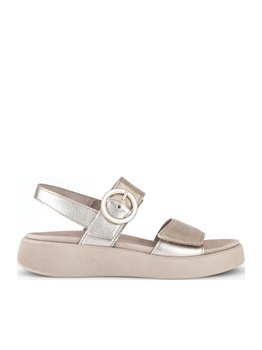 Sandale Casual Damă Anatomici Aurii Din Piele