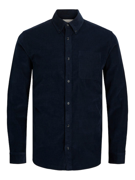 Jack & Jones Cămașă Bărbătească Cu mânecă lungă Corduroy navy 12237938