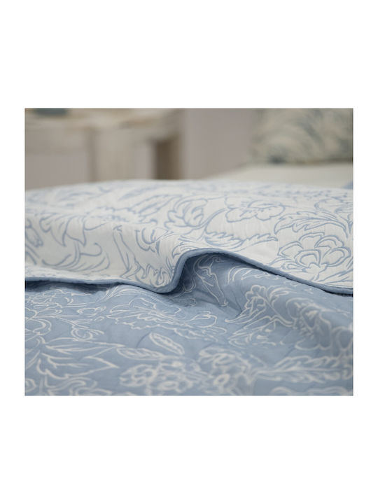 Nef-Nef Homeware Moanna Κουβερλί Υπέρδιπλο από Βαμβάκι & Πολυεστέρα Blue 230x240cm