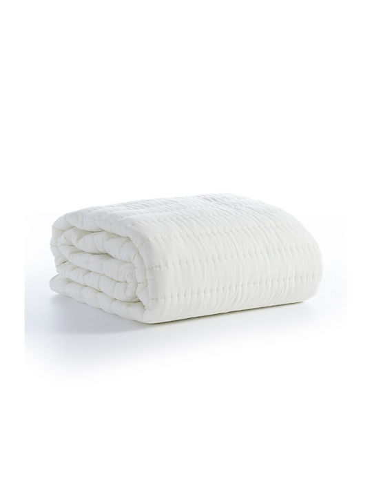 Nef-Nef Homeware Colorfull Coverlet King Size Microfiber Ecru 270x270cm