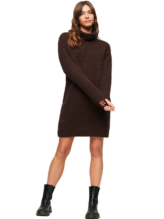 Superdry Dress Knitted Turtleneck Brown