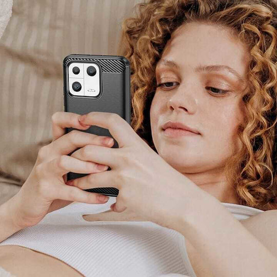 Spacecase Carbon Back Cover Σιλικόνης Μαύρο (Xiaomi 13)