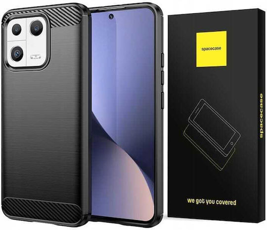 Spacecase Carbon Back Cover Σιλικόνης Μαύρο (Xiaomi 13)
