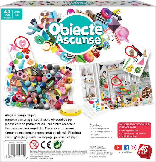 Joc de Societate Obiecte Ascunse pentru 2-4 Jucători 6+ Ani AS