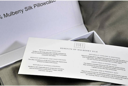 Down Town Home Mulberry Pillowcase with Envelope Cover White 50x76cm.