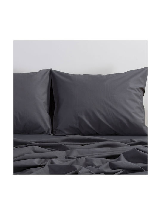 Nef-Nef Homeware Basic Сет Калъфки за Възглавници с корица за плик 727 тъмно сиво 52x72см.