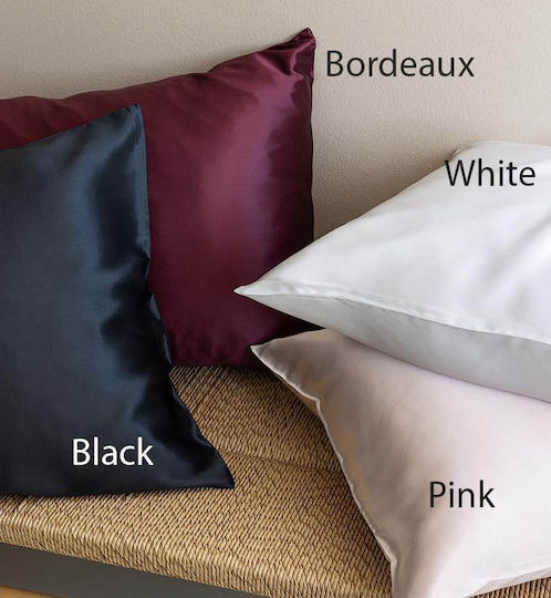 Palamaiki Silka Μαξιλαροθήκη με Φάσα Black 50x70εκ.