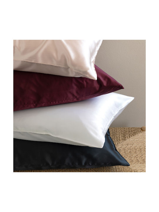 Palamaiki Silka Pillowcase with Envelope Cover Black 50x70cm.