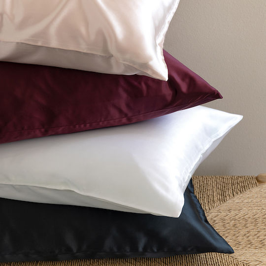 Palamaiki Silka Μαξιλαροθήκη με Φάσα Black 50x70εκ.