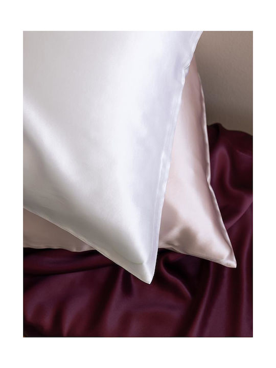 Palamaiki Silka Μαξιλαροθήκη με Φάσα Pink 50x70εκ.