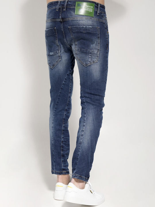 Tresor London Pantaloni de Bărbați din Jean Blue Jean