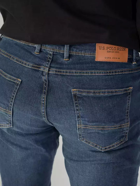 Roma Pantaloni De Blugi Pentru Bărbați Elastic Cu Fit Regular Straight Albastru Închis