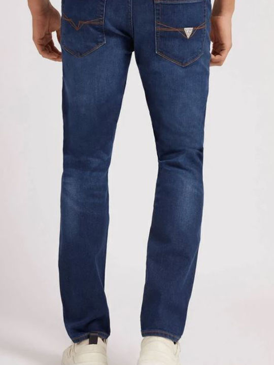 Angels Men's Jeans Pants With Slim Straight Fit Navy Blue