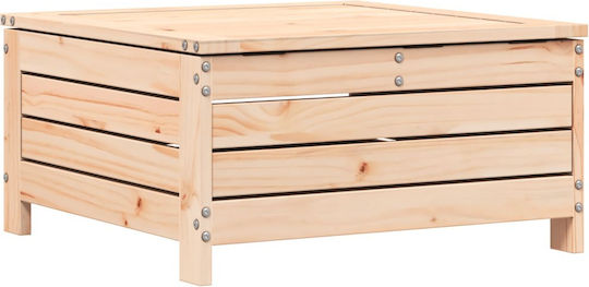Дървен Градински Табурет Куб Кафяв 62x63.5x32см