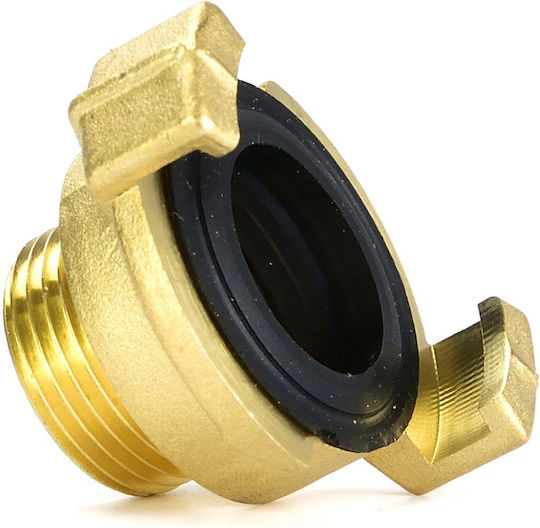 Geko G70112 Schnellkupplung mit Außengewinde 40 mm aus Messing