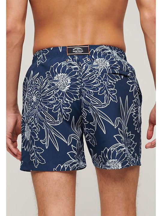 Flash Swim Short Men's Swimwear Shorts Blue with Patterns