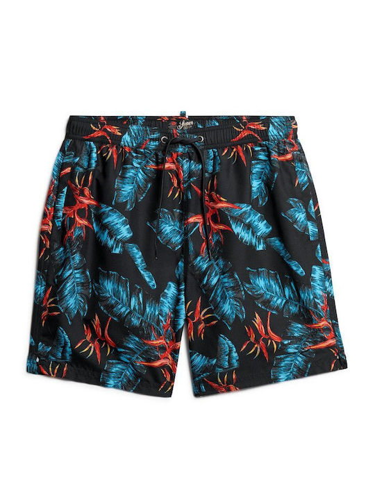 Hawaiian Ανδρικό Μαγιό Σορτς Dark Navy με Σχέδια