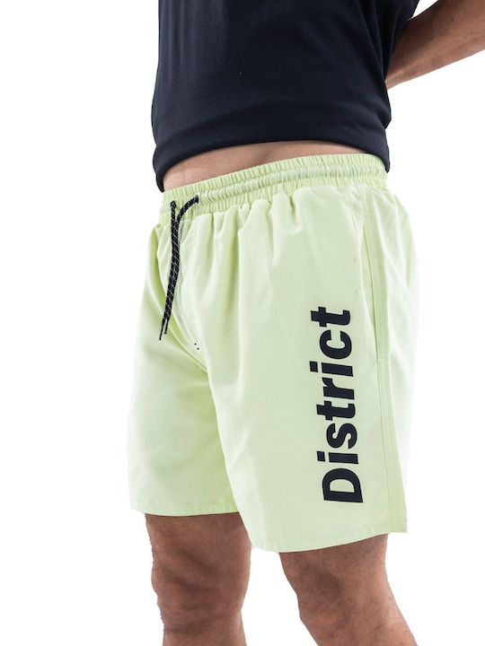 Men's Swimwear Bermuda Light Green with Patterns