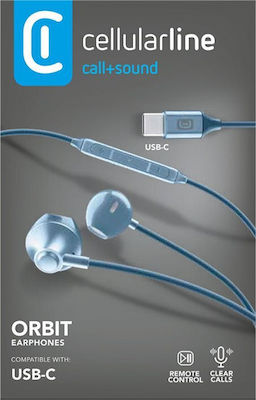 Cellular Line Orbit In-ear Handsfree Headphones with Connector USB-C Blue