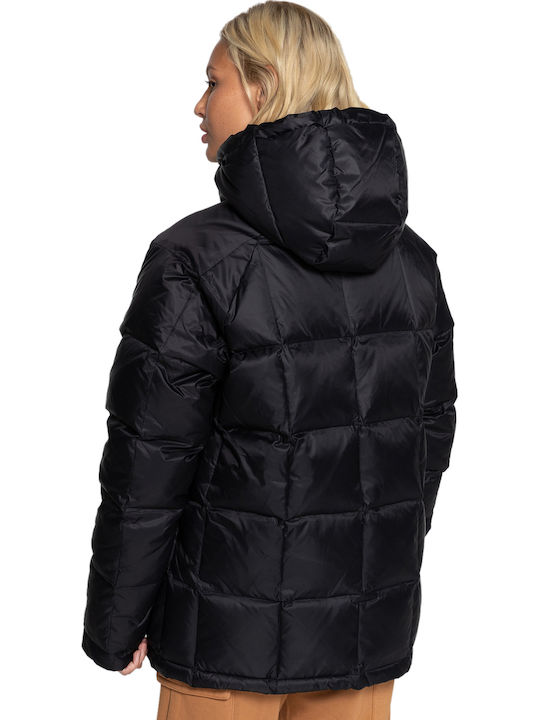 Adventure Κοντό Γυναικείο Puffer Μπουφάν για Χειμώνα Μαύρο