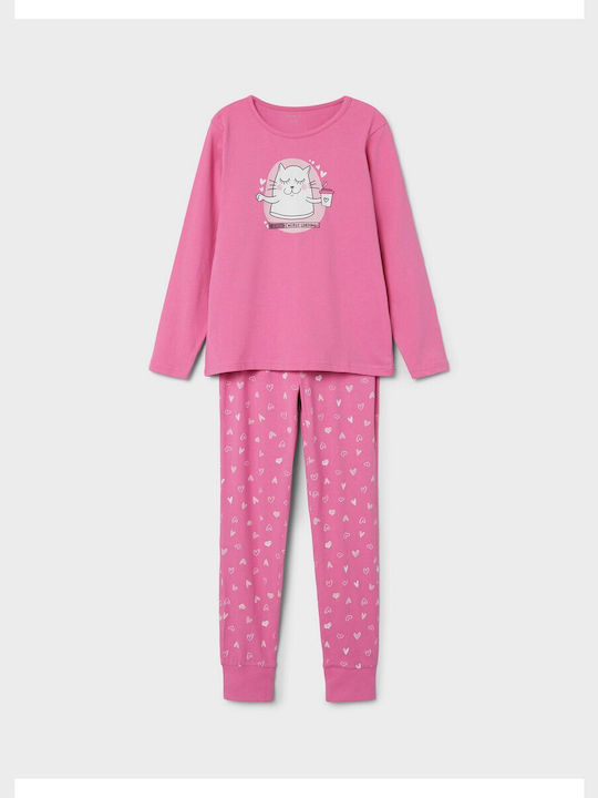 Name It Детска Зимна Пижама Розово-Фуксия