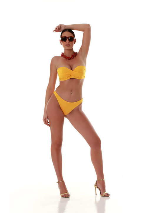 Bluepoint Strapless Bikini Top Κίτρινο