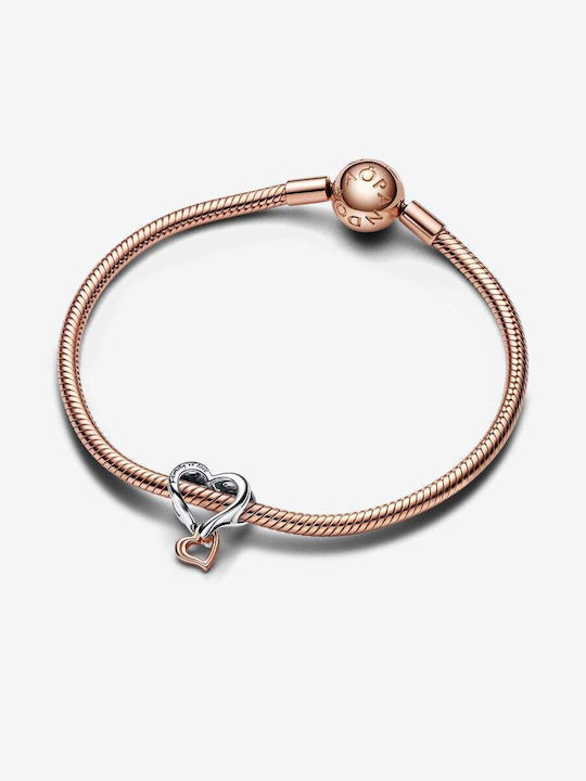 Pandora Charm Сърце От Розово Златно Сребро