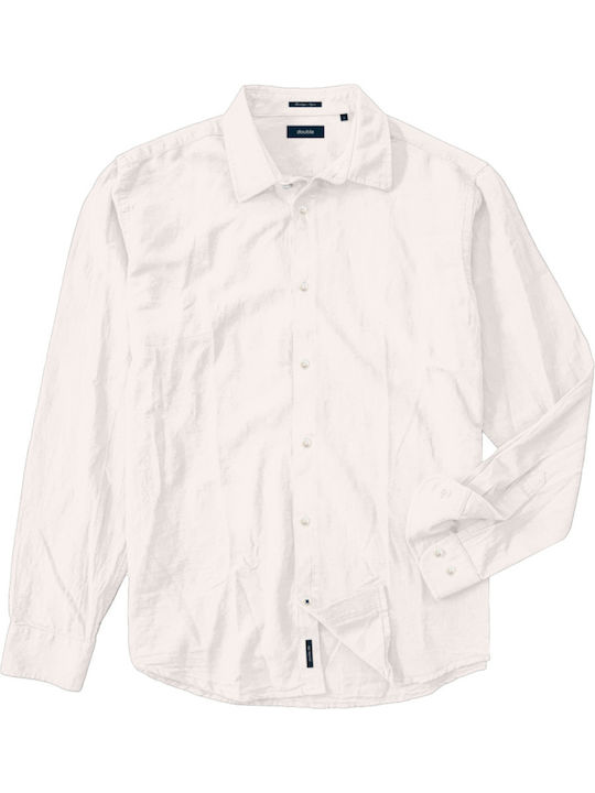 Double Men's Shirt Linen White