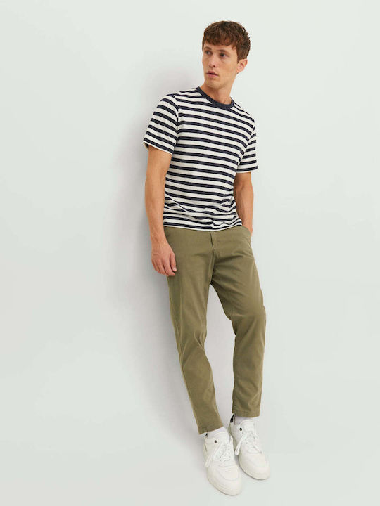 Pantaloni Chino Elastic Olive prăfuit