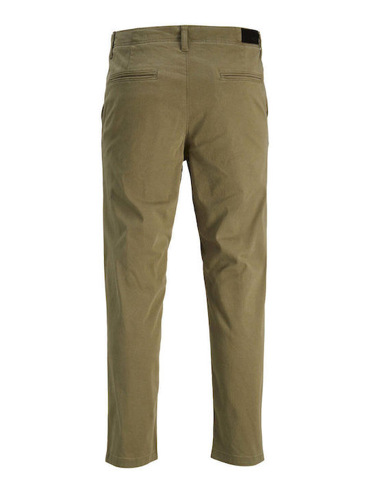 Pantaloni Chino Elastic Olive prăfuit