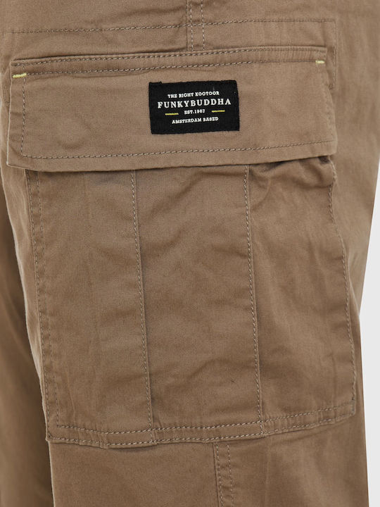 Men's Cargo Elastic Regular Fit Dyed Cargo Trousers