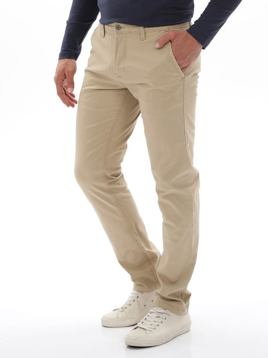 Van Hipster Herrenhose Chino in Geradem Schnitt Beige