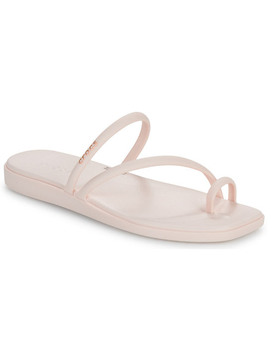 Crocs Damen Flache Sandalen in Rosa Farbe