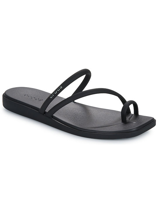 Crocs Damen Flache Sandalen in Schwarz Farbe