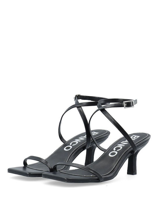 Bianco Leather Women's Sandals Black