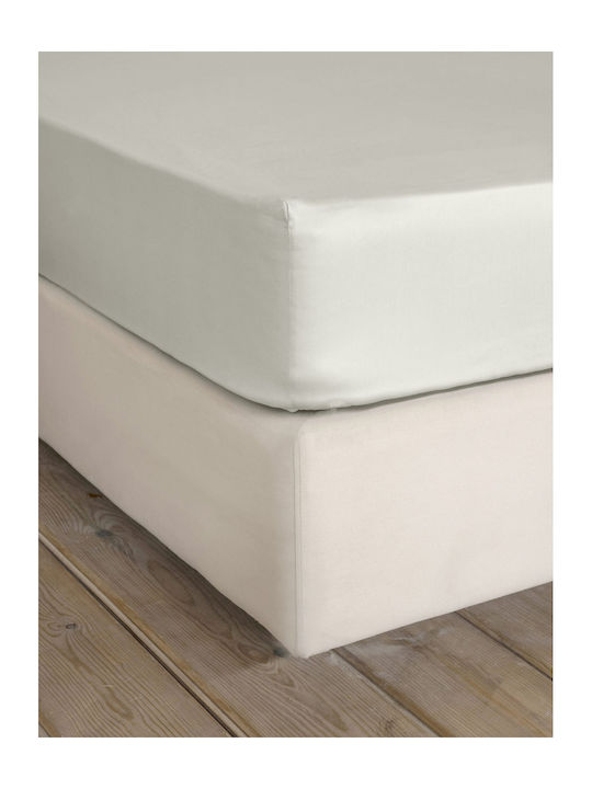 Nima Sheet King Size with Elastic 185x205+35cm. Superior Fog Beige