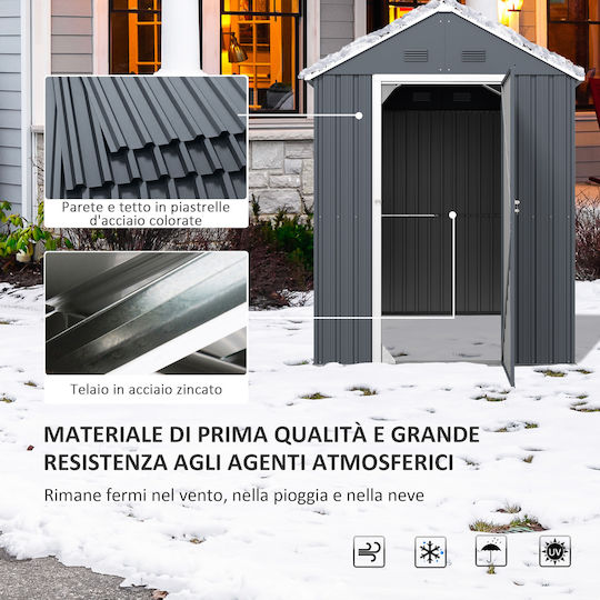 Metallische Gartenhaus Galvanisiert M2.59xP1.72xH2.22m