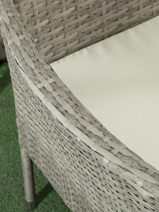 Canapea cu două locuri Exterior Rattan cu Perne 137x59x82cm