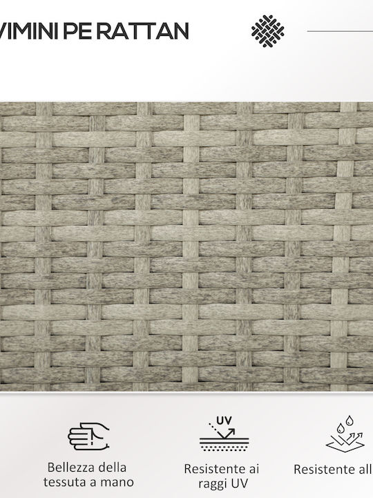 Canapea cu două locuri Exterior Rattan cu Perne 137x59x82cm