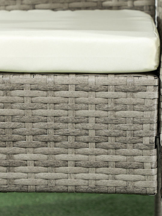 Canapea cu două locuri Exterior Rattan cu Perne 137x59x82cm