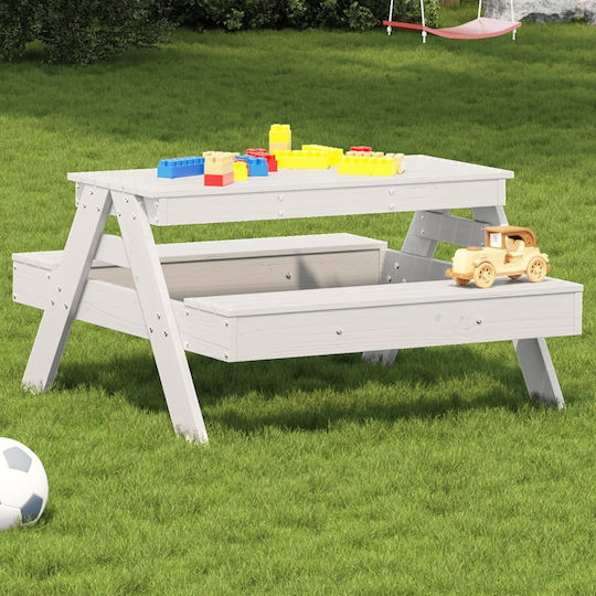 vidaXL Tischchen 88x97x52cm. Weiß