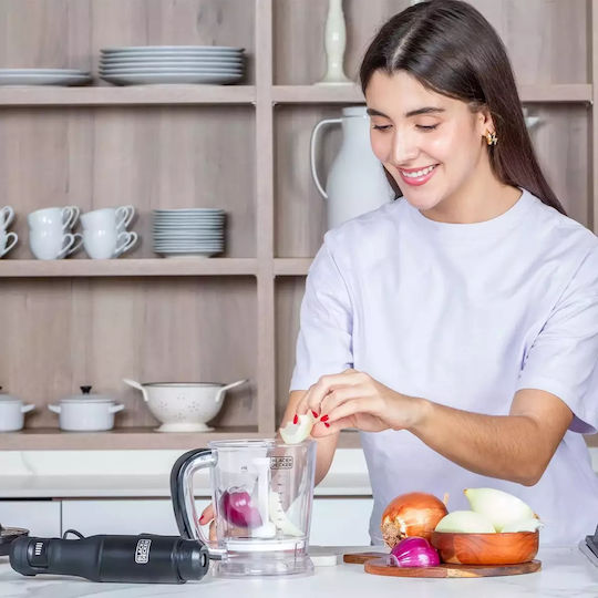 Black & Decker Ραβδομπλέντερ με Ανοξείδωτη Ράβδο 1500W Μαύρο