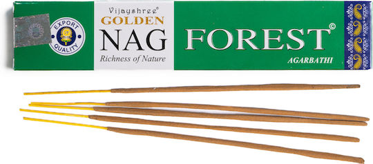 Vijayshree Bețișoare Parfumate Golden Nag cu Aromă Pădure 15buc 15gr